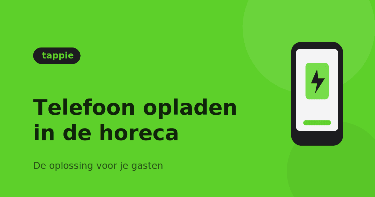 Gsm opladen in een cafe of restaurant met Tappie