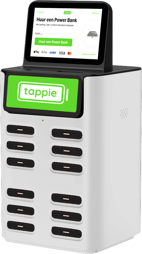 Tappie XL powerbankstation met scherm